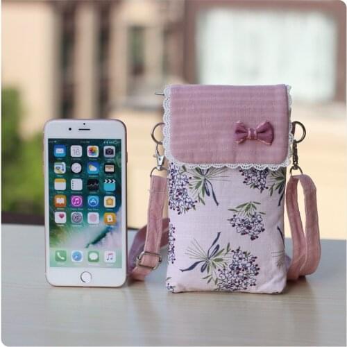 Bags for Women Casual Shoulder Bag Vintage Small Handbag Girls Sweet Cell Phone Purse Ladies Flower Printing Tote Messenger Bag