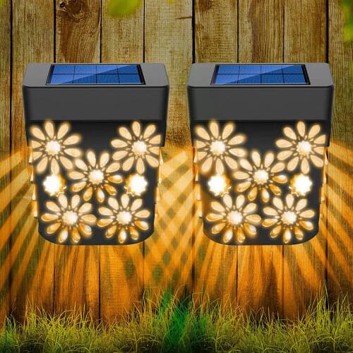 LED Solar Fence Light Solar Lamp Outdoor Waterproof Garden Decoration Wall Lamp Landscape Spotlight street Lamp Courtyard Lights