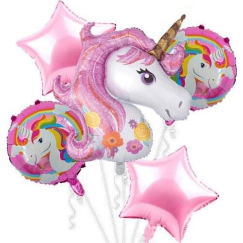 Unicorn Balloon Birthday Party Decoration Kids Unicornio Decor Baby Shower Wedding Decoration Birthday Balloon Foil Baloon