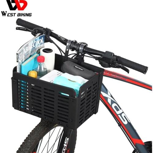 WEST BIKING Multi-functional Bike Front Basket Foldable Durable Rear Pannier MTB Road Bicycle Handlebar Bag Cycling Accessories