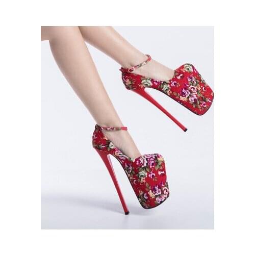 2019 stiletto super high heels 22CM womens shoes autumn platform shoes shallow mouth sexy women wedding party stage catwalk