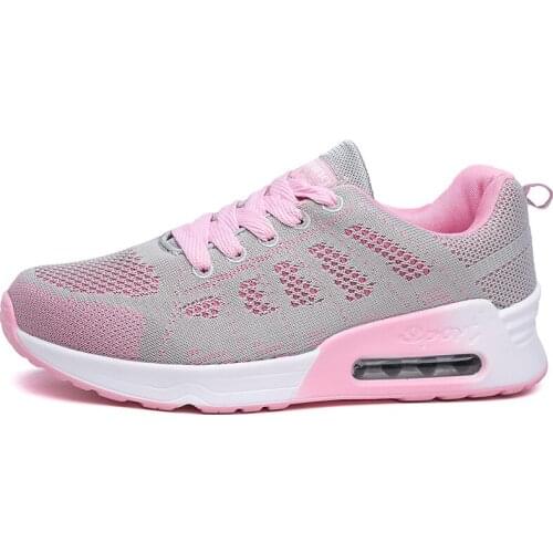 Women Shoes Flying Knit NEW Style Hollowed Out Sports Arder Shoes Woman Ventilation Net Surface Air Cushion Shoes Sneaker