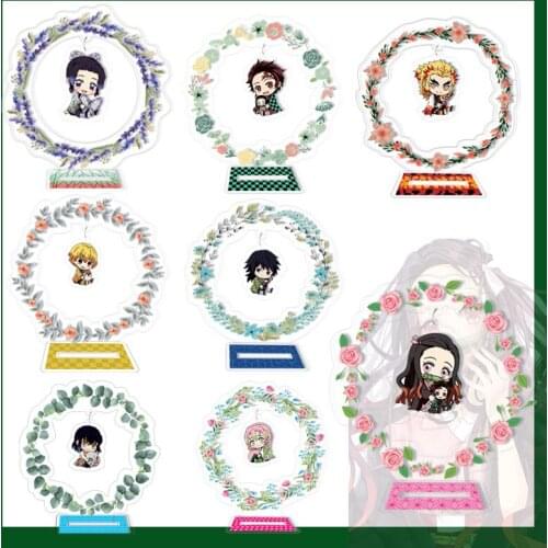 1 Pcs New 10cm Anime Demon Slayer Kimetsu No Yaiba Kamado Tanjirou Nezuko Kanawo Zenitsu Inosuke Acrylic Stand Figure Model Toys