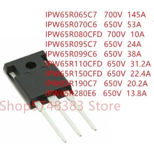 10PCS/LOT IPW65R065C7 IPW65R070C6 IPW65R080CFD IPW65R095C7 IPW65R099C6 IPW65R110CFD IPW65R150CFD IPW65R190C7 IPW65R280E6 TO-247