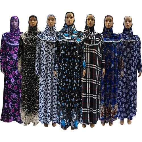 12 pieces/lot) New Style Women khimar Kaftan Muslim abaya Maxi Dress prayer clothing Islam hijab abaya qk033