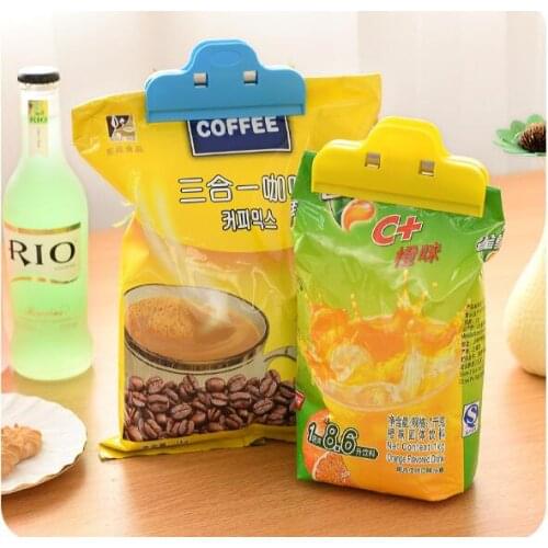 2pcs/lot Dried Milk Bag Sealed Clips Candy Food 10cm Waterproof Storage Package Sealing Clamp Bag Clips LF 197