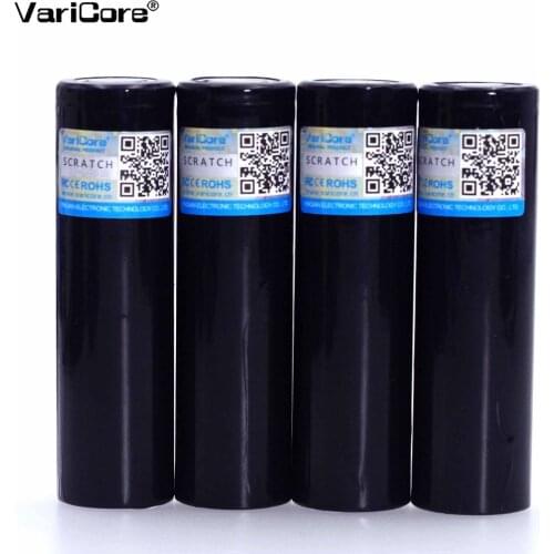 4pcs VariCore Original New V-34 18650 3.7V 3400mA Rechargeable lithium battery Light Flashlight batteries LED light battery
