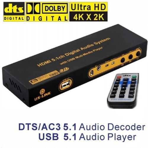 4K*2K HDMI to HDMI Extractor Converter Splitter DTS AC3 5.1 Audio Decoder DAC