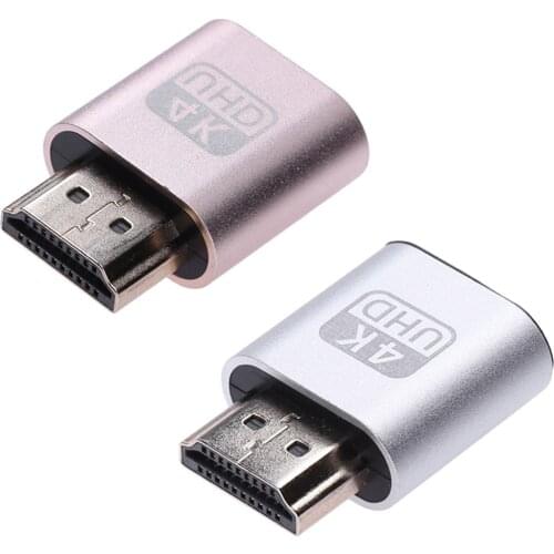 4K HDMI-compatible Dummy Plug DDC EDID Headless Ghost Display Emulator Virtual Display Adapter Video Card for Bitcoin Mining