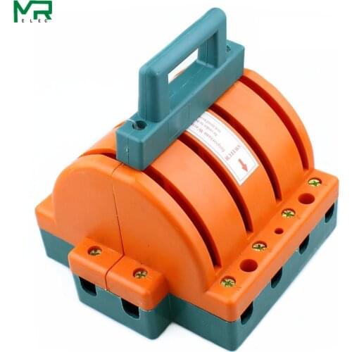 4P 32A / 63A / 100A / 160A / 225A double throw bidirectional reverse sequence knife switch three phase four wire electric knife