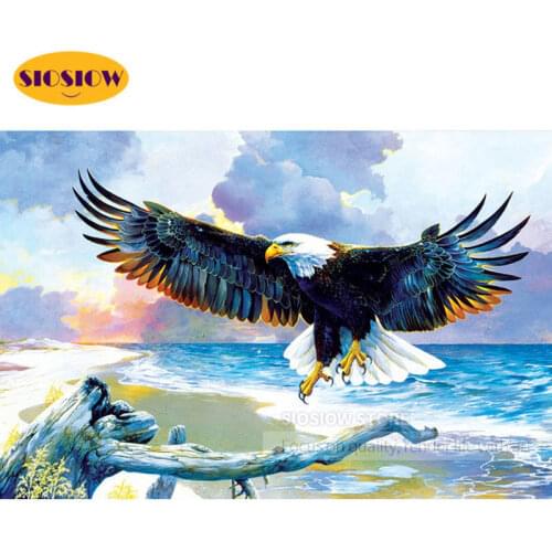 Diamond Painting Full Square Animals Diamond Embroidery Cross Stitch Eagle Diamond Mosaic Rhinestones Picture Resin Drill Decor