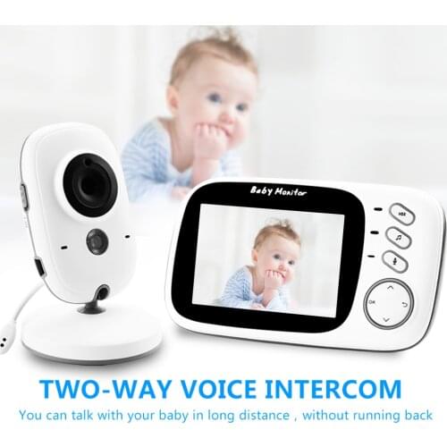 New Safe Wireless WiFi Video Baby Camera With Monitor 3.2-inch LCD 2 Way Talk Audio Call Night Vision Monitoring Security Sitter