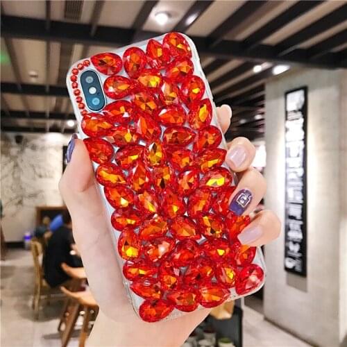 Bling Diamond Phone Case for iphone X XS MAX XR 10 5 6 6S 7 8 Plus SE 5S Silicone TPU Clear Protector Back Shell Cover Capa
