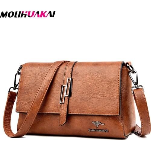 Large Capacity Lady Messenger Bags Fashion Solid Color Shoulder Bag Lady Bags Designer PU Leather Casual Bag Black Bag