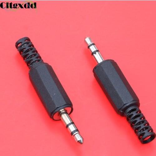 Cltgxddd 1pcs 3.5mm jack plug 3.5 stereo plug Audio Jack Plug Headphone male Connector with Black Plastic LX1 Housing
