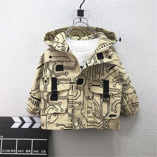 Boys Outerwear Spring Autumn Children Casual Cotton Hoodies Clothes For Baby 2 To 8 Years Kids Sports Coat Toddler Jacket Outfit