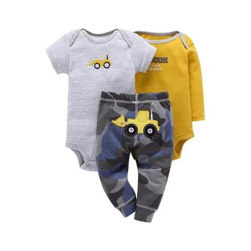 Childrens jumpsuit suit baby girl boy clothes cartoon romper + pants newborn suit clothing childrens clothing