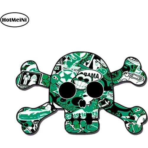 HotMeiNi Waterproof Car Styling VINYL STICKERS SKULL CROSS BONES JDM AUTO MOTO BIKE CAR VAN TRUCK TUNING 13cm x 7cm