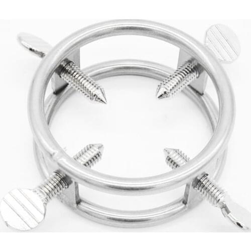 Stainless Steel Spikes Screw Locking Penis Ring,Scrotum Testicle Lock,Ball Stretcher,Cock Ring,Adult Game,Sex Toy A233