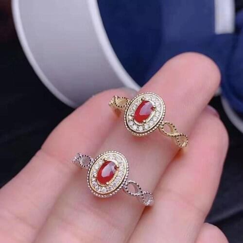 Natural Pigeon Blood Ruby Oval Gemstone Ring Real 925 Silver Fine Fashion Charming Wedding Jewelry for Women Free Shipping