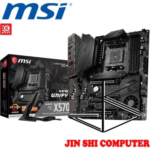NEW MSI MEG X570 UNIFY AMD Ryzen™ AM4 socket Supports DDR4 Memory, up to 5000+(OC) MHz PCIe 4.0 USB 3.2 Gen2 with M.2