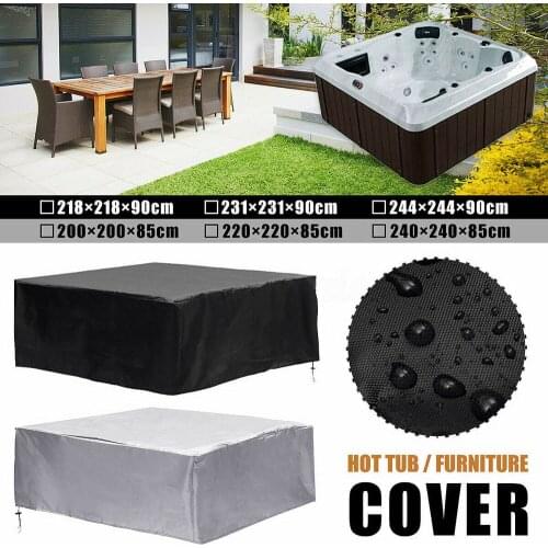 6 Style Hot Tub Cover Guard Cap Protect Anti-UV Anticorrosive Square Spa Dust Covers Snow Rain Waterproof Strong and Durable