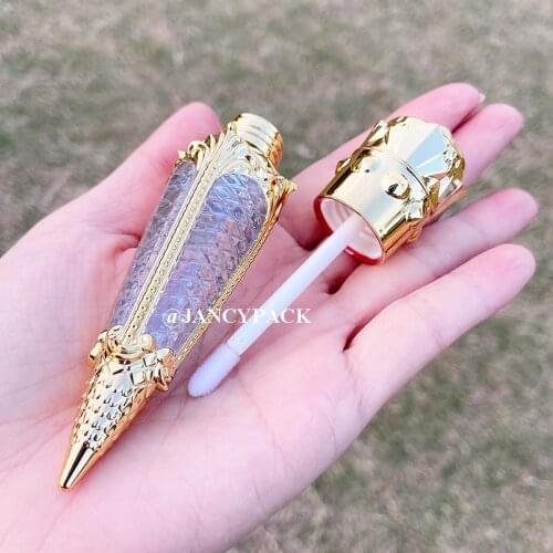 Luxury Round refillable Empty Lip Gloss Tubes Lipstick Tube Lip Tube Makeup Clear Lipgloss Tube Container lipgloss packaging