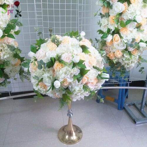 SPR 2PCS/LOT 50cm dia. wedding artificial flower wedding table centerpiece flower ball decorative stage arch floral arrangement