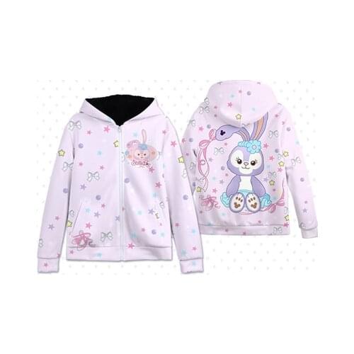 StellaLou Duffy Bear Fashion Anime Figures Cartoon Products Cosplay Accessories Customized Casual Hoodie Gifts Unisex