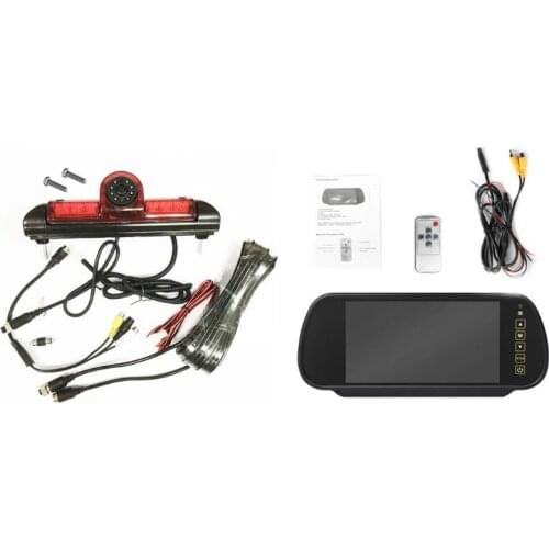 LED IR Brake Light Rear View Reversing Parking Camera & 7 Inch Monitor Kit for Fiat Ducato For Citroen Relay for Peugeot