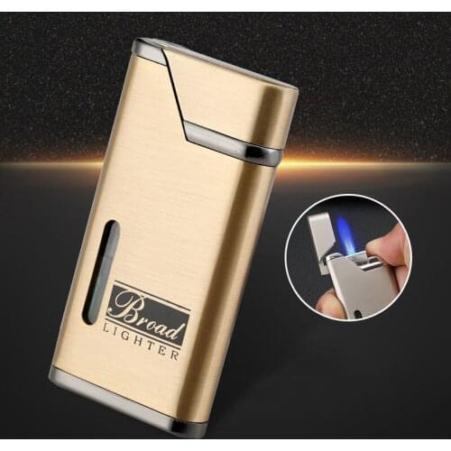 Visible Gas Lighter Metal Turbo Lighters Smoking Accessories Butane Torch Lighter Cigar Cigarettes Lighter Gadgets For Men