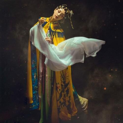 WYJN Multicolors Traditional Chinese Peking Opera Costume Thematic Photography Aesthetic Embroidery Drama Hanfu Cosplay