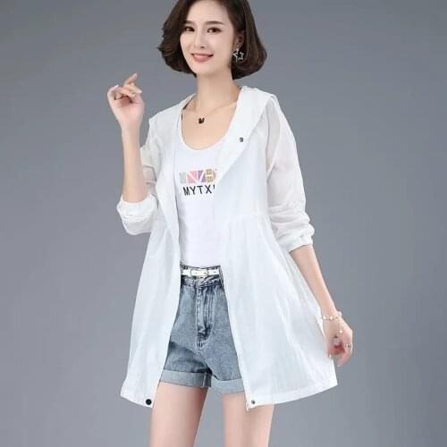 Sun-Proof Clothing Womens UV Summer 2021 Anti-Ultraviolet Wiid Long Sun Protection Clothing Female Coat Mom Jacket Hooded Top