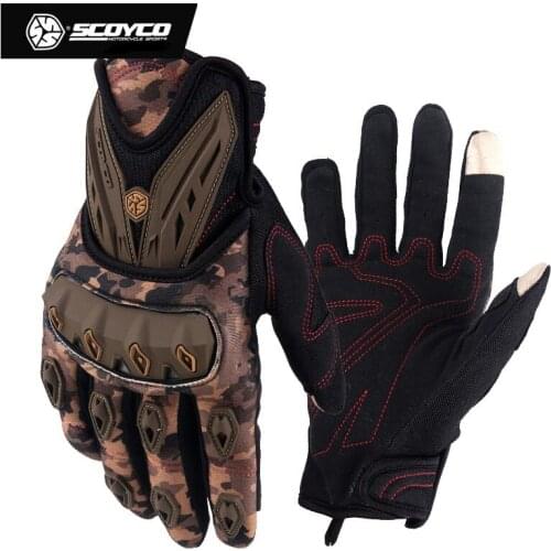 2018 Summer New SCOYCO Motocross Race Motorcycle Gloves Knight Motorbike Riding Glove made of Laika MC10 have 4 kinds of color
