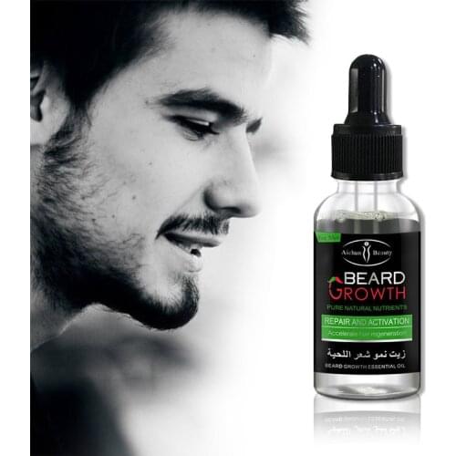 30ML Growth Beard Lasting Moisturizing Essential Oil Thicker & More Full Thicken Hair Beard Oil For Men Beard Grooming Treatment