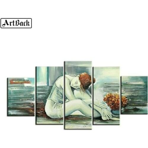 5 spells diamond painting woman pictures full square drill diamond embroidery living room decoration