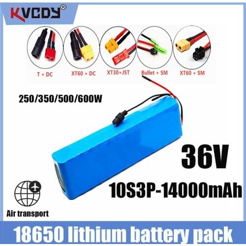 Electric scooter 36V Battery 10S3P 14Ah 18650 Battery pack 500W 36v lithium electric bike battery Rechargeable li-ion battery