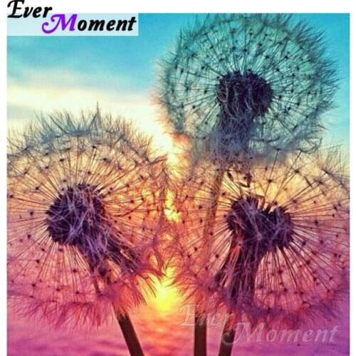 Ever Moment DIY Diamond Embroidery Dandelion Diamond Mosaic Full Square Drills Artwork Home Decoration Diamond Painting ASF1135