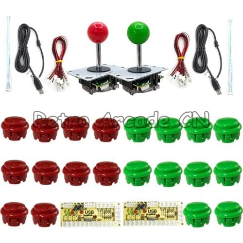 Arcade Joystick DIY Kit Zero Delay USB Controller PC to Arcade Joystick + Push Buttons + Wire Harness for MAME & Raspberry Pi 3B