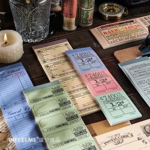 30 Sheets Retro My Note Book Series Memo Pad Message Notes Decorative Vintage Notepad Note Paper Memo Stationery Office Supplies