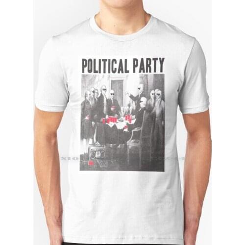 Political Party Shades & Red Cups T Shirt 100% Pure Cotton Funny Political Party Government Cups Shades President Creative