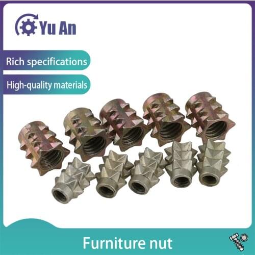 Home Nut Spike Nut Furniture Link Nut Furniture Connector M4 * 10 M6 * 10 50PCS