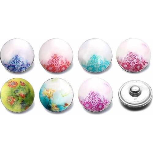 Hot Silicone 18mm Acrylic Resin Uneven Resin Snap Button 025 Fit Charm Interchangeable Bracelets Jewelry For Women Accessories