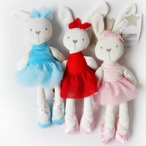 5color 42cm cute kids Plush Rabbit Toys Animals Soft Stuffed Dolls Cartoon TV & Movie Toy Educational For Girls