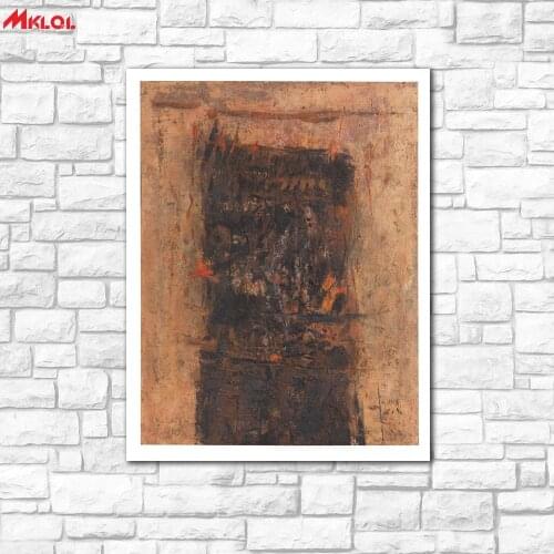 KARL FRED DAHMEN-Vertikale Figur II 1960 Painting For Living Room Home Decoration Oil Painting on Canvas Wall Painting no fram