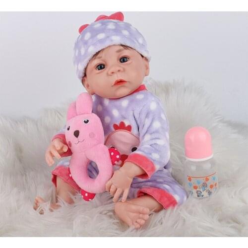 Maywaysky Lovely Full Silicone Body Bebe Reborn Doll Alive Lifelike Newborn Baby With Cloth Pacifier Toy For Kid