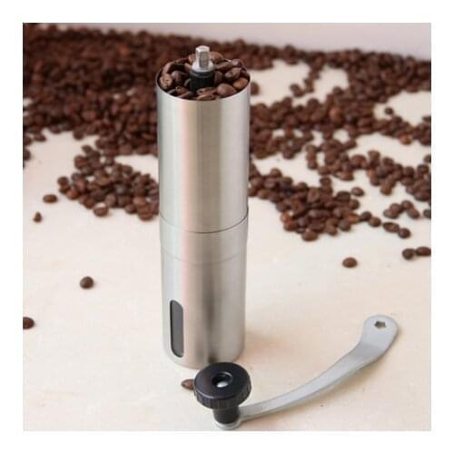 Coffee Grinder Stainless Steel Hand Manual Mini Handmade Coffee Bean Grinder Mill Kitchen Tool Silver Coffee Mill Crocus Grinder