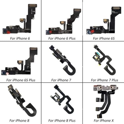 Face Front Camera Module With Sensor Proximity Flex Cable Replacement For iPhone 6 6P 6s 6sPlus 7 7Plus 8 8 Plus X
