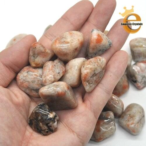 Natural Sunstone Crystal Tumbled Bulk Healing Mineral Specime Gemstones Gem Raw Aquarium Decoration