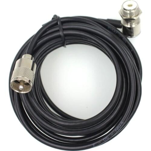 Low Loss Mobile Car Radio Cable 16FT Coaxial Extend Cable for Car Walkie Talkie KT8900 BJ-318 Car Radio Antenna Cable